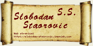 Slobodan Staorović vizit kartica